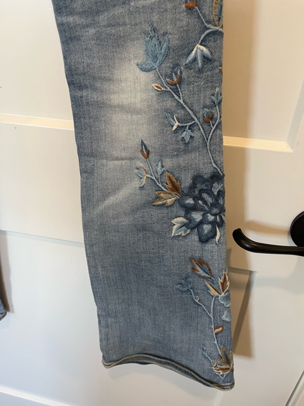 Driftwood Isabel Embroidered Floral  Flare Bootcut Boho Western Cowgirl Jeans 25 - Picture 14 of 16